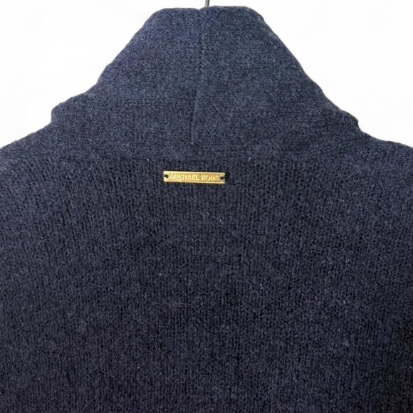 MICHAEL Michael Kors Navy Blue Open Front Long Medium Knit Cardigan Sweater Sz M - Picture 4 of 8